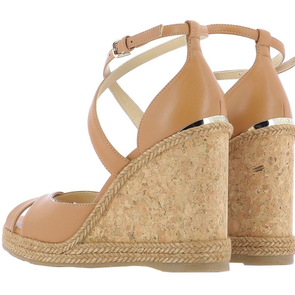 Jimmy Choo Tan Wedges - Picture 2 of 9